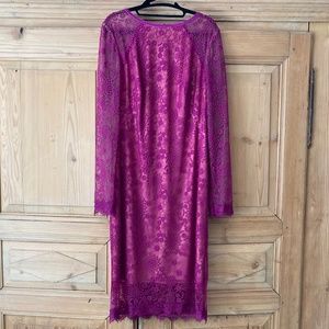 Tadashi Shoji Purple Lace Dress